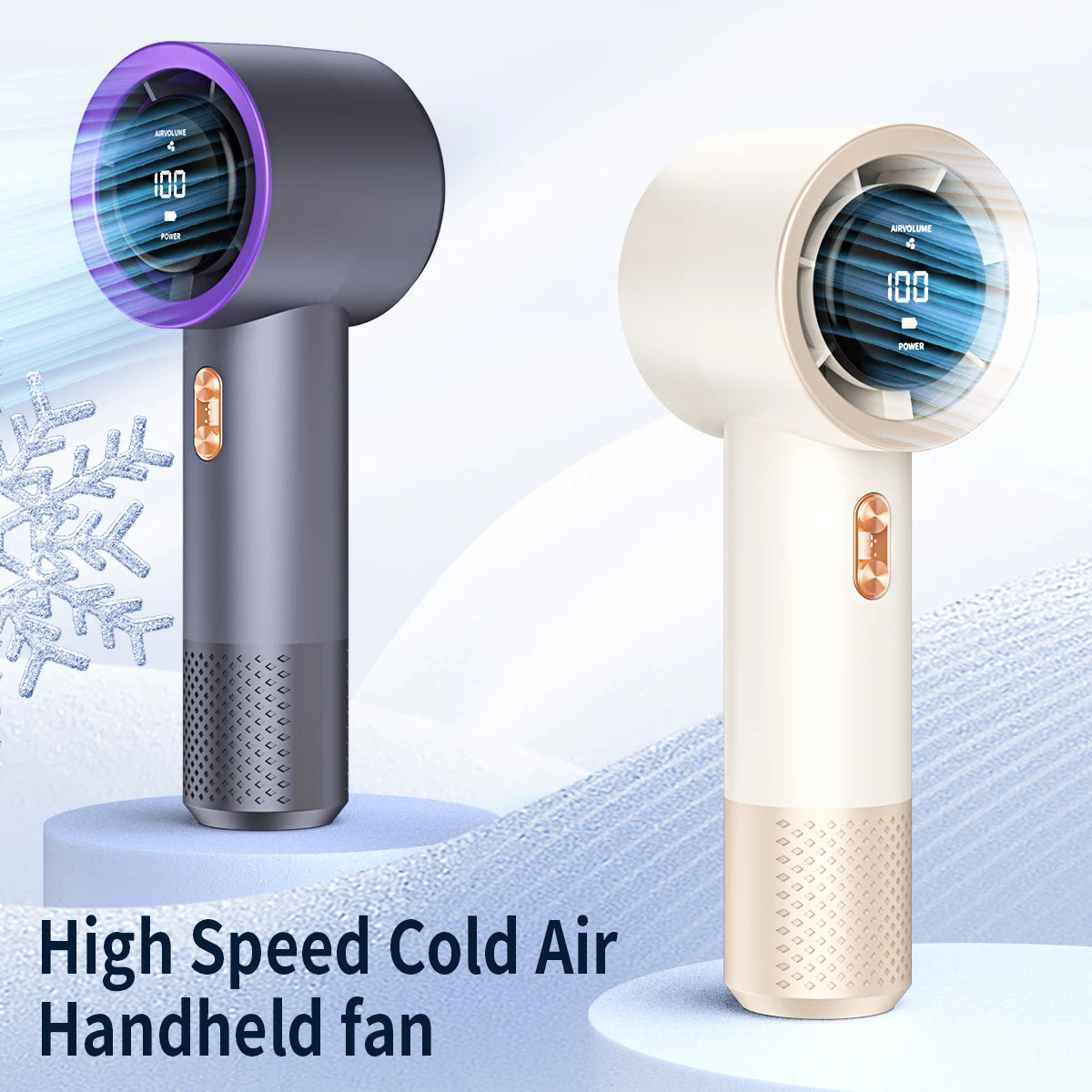 Handheld high-speed fan mini portable air conditioner with six fans and 199 levels of infinite adjustment