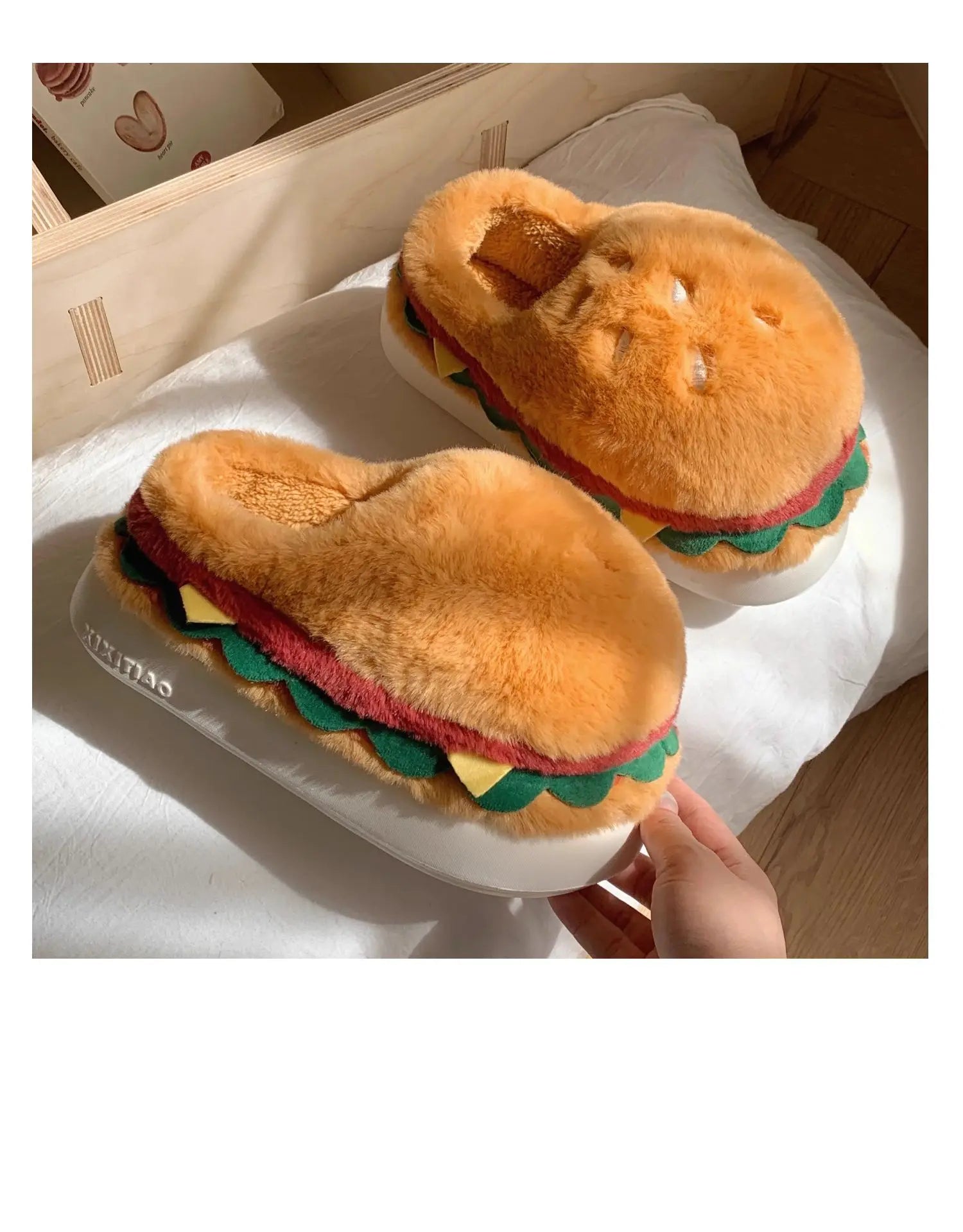 CozyBurger-Der Hausschuh, der für Wärme sorgt – und für Lächeln😃