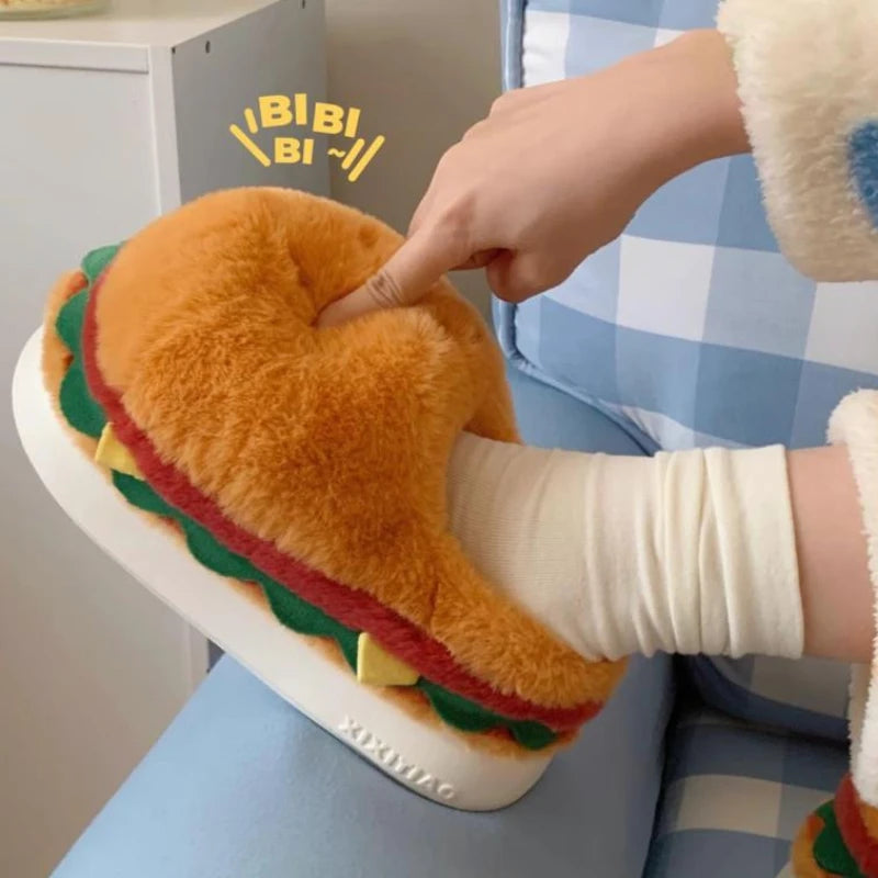 CozyBurger-Der Hausschuh, der für Wärme sorgt – und für Lächeln😃